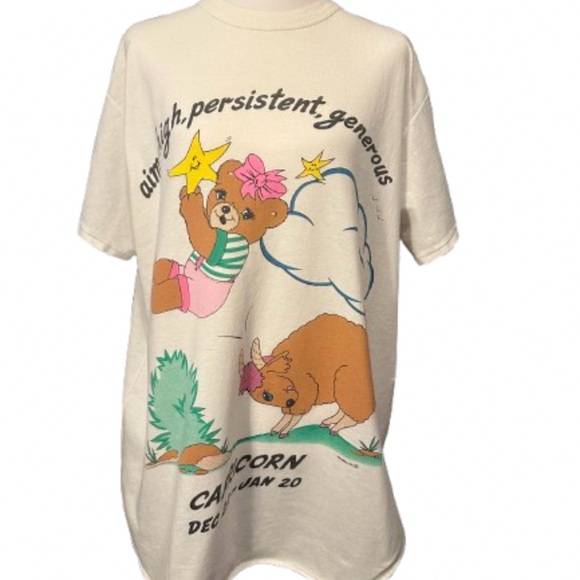 Vintage 80s Single Stitch Capricorn Zodiac Graphic Tee Signed Sharelle - Picture 4 of 10